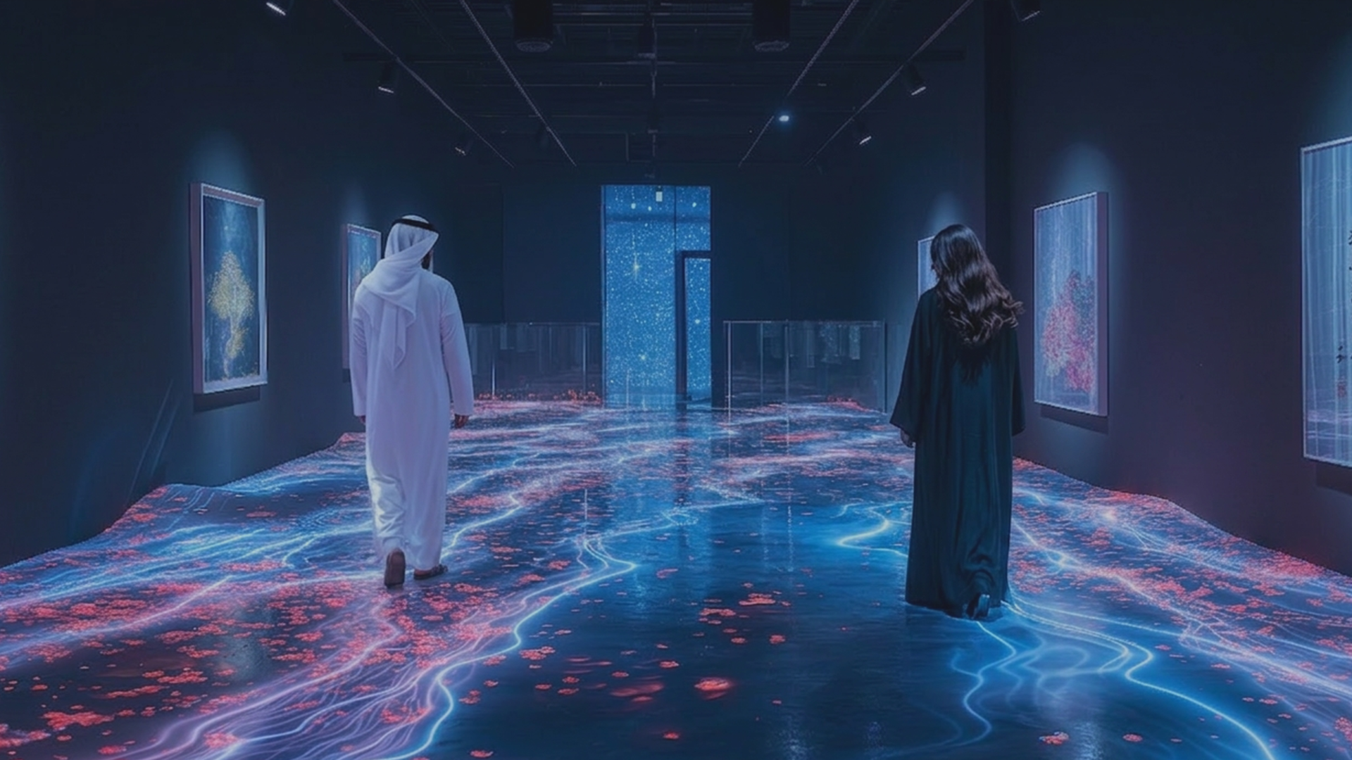 Visual Lab Flexible LED display with bendable design, ideal for curved installations and creative visual applications.شاشات إل إي دي ليد الأرضية من فيجوال لاب، بسطح متين وقابل للمشي، تقدم تجارب بصرية تفاعلية للمناسبات والمساحات التجارية.