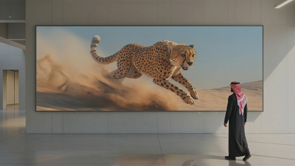 Visual Lab Indoor LED display with high-resolution visuals, delivering vibrant content for retail, corporate, and exhibition environments.شاشات إل إي دي ليد من فيجوال لاب، بدقة عالية وجودة عرض فائقة، تقدم محتوى نابضًا بالحياة للمساحات التجارية، والشركات، والمعارض.