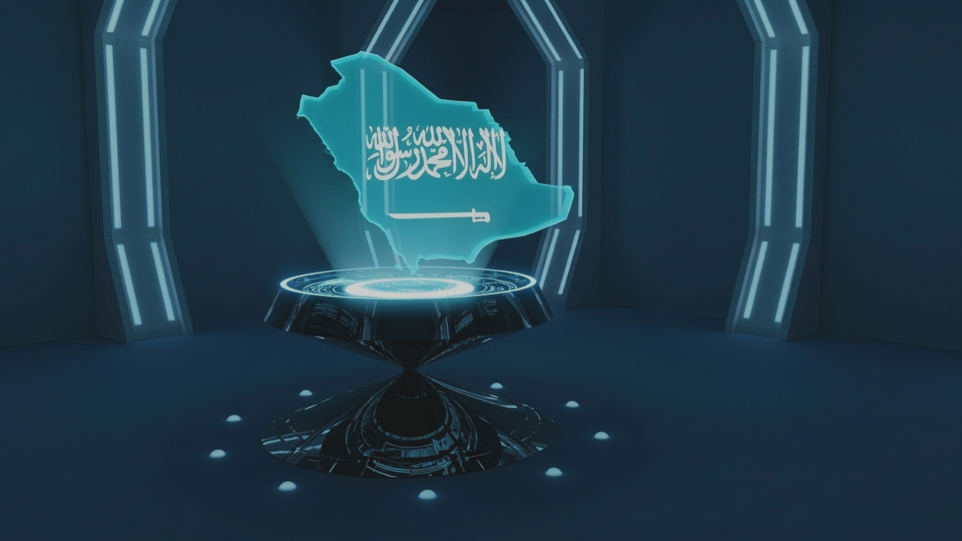 Visual Lab Hologram display creating 3D floating visuals, delivering immersive experiences for retail and exhibitions.شاشات الهولوجرام من فيجوال لاب تُنشئ صورًا ثلاثية الأبعاد عائمة، وتقدم تجارب غامرة للمعارض والمساحات التجارية.
